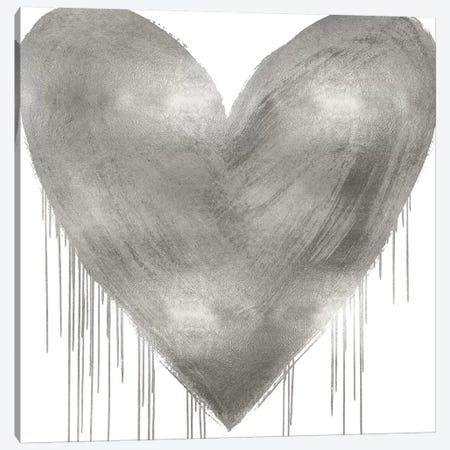 Big Hearted Silver Canvas Print #LRD24} by Lindsay Rodgers Canvas Art Print