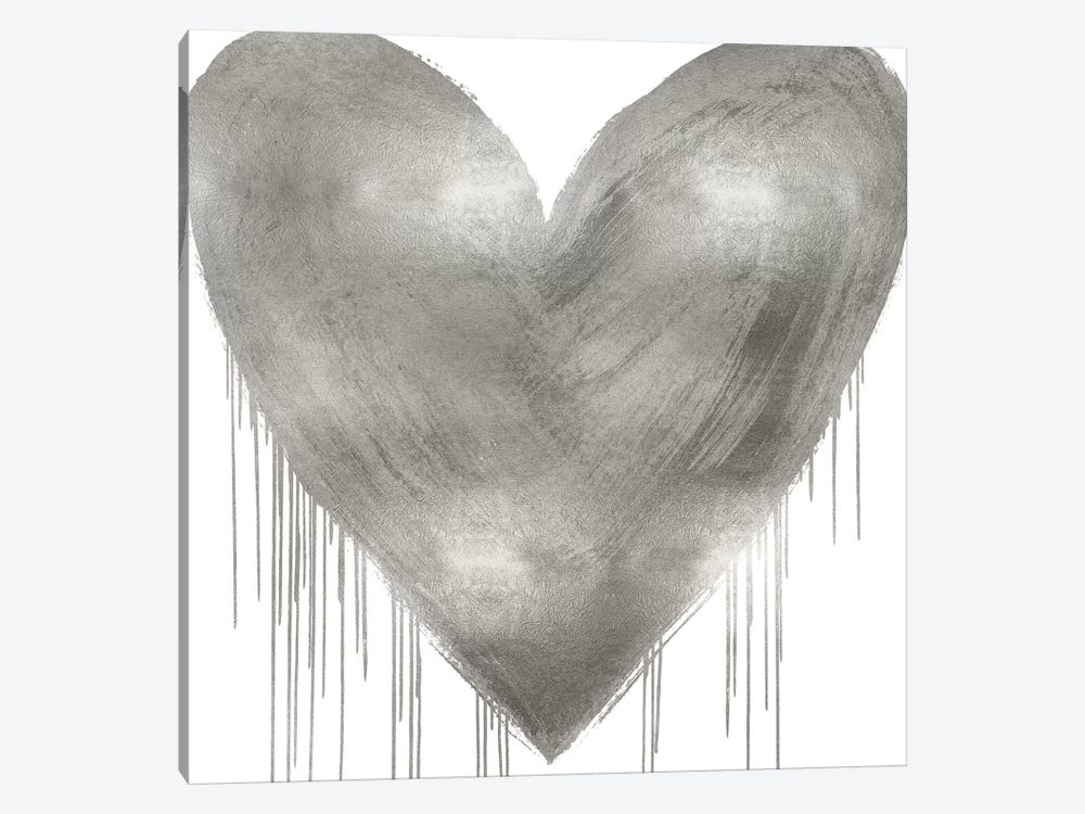 Big Hearted Silver by Lindsay Rodgers 1-piece Canvas Art Print