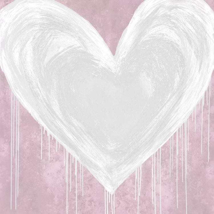 Big Hearted White on Pink