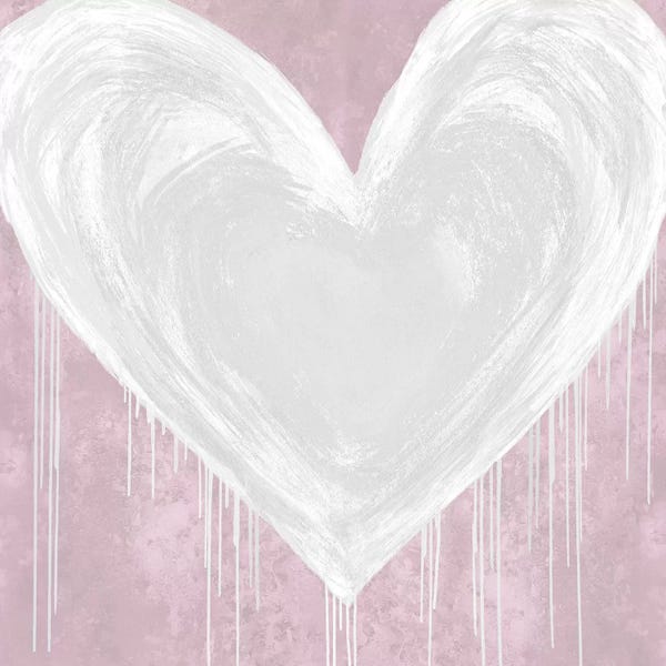 Lindsay Rodgers: Big Hearted White on Pink by Lindsay Rodgers