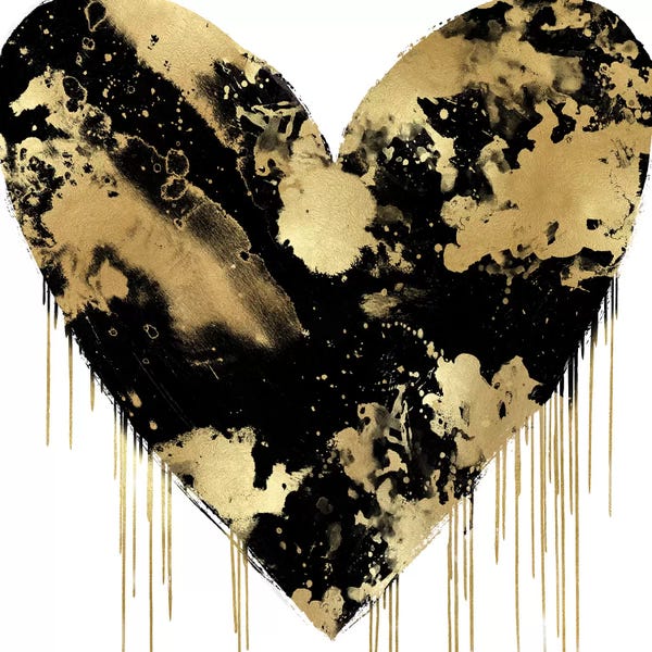 Hearts: Big Hearted Black and Gold by Lindsay Rodgers