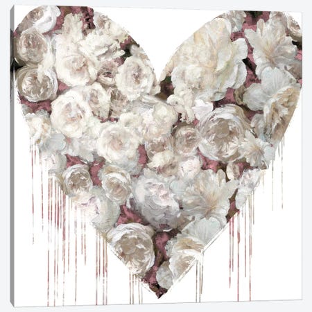 Big Hearted Flowers I Canvas Print #LRD5} by Lindsay Rodgers Canvas Artwork