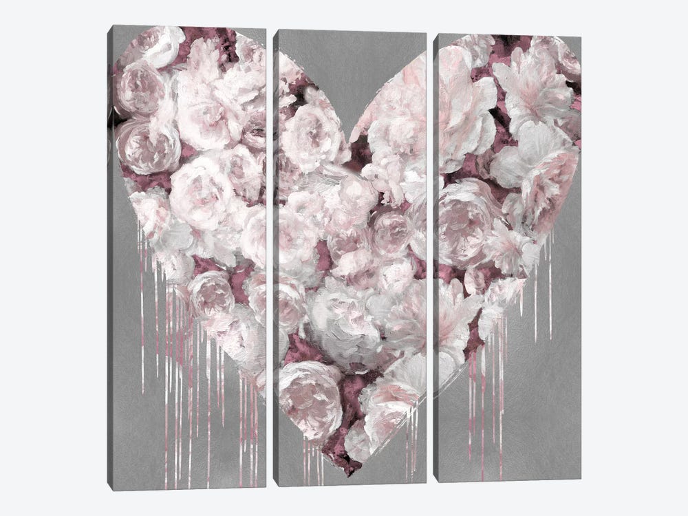 Big Hearted Flowers II by Lindsay Rodgers 3-piece Canvas Artwork
