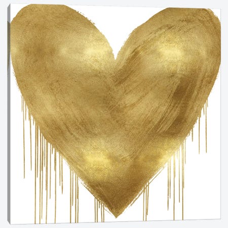 Big Hearted Black and Gold Canvas Print by Lindsay Rodgers | iCanvas