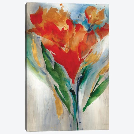 Wild Flower Bouquet Canvas Print #LRE8} by Leah Rei Canvas Wall Art