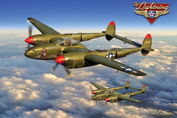 P-38 Lightning by Larry Grossman wall art