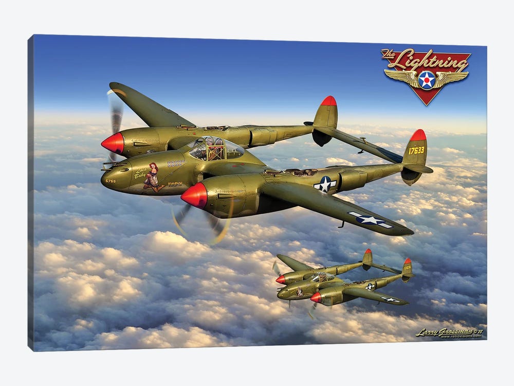P-38 Lightning by Larry Grossman 1-piece Art Print