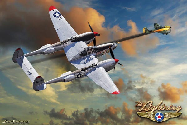 Larry Grossman: P-38 VS Stuka by Larry Grossman