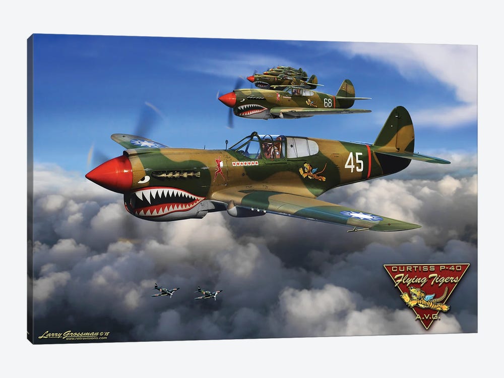 P-40 Flying Tiger.jpeg by Larry Grossman 1-piece Art Print