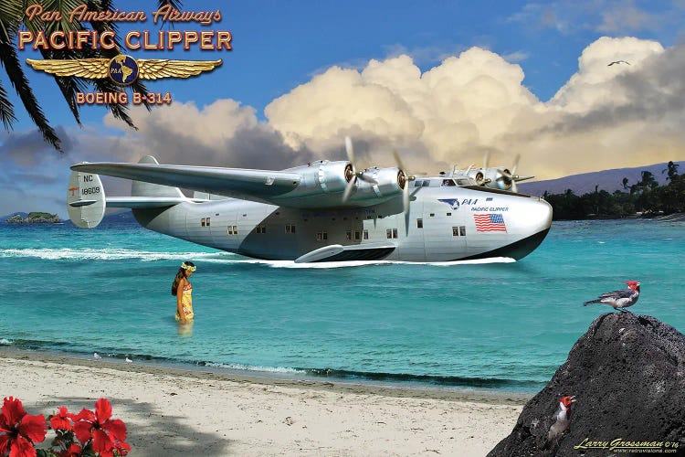 Pan Am Clipper by Larry Grossman wall art