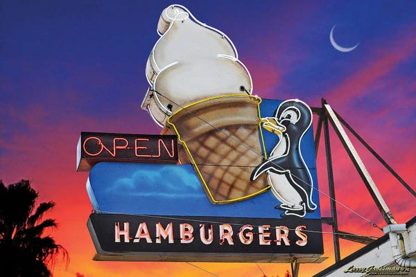 Restaurants & Diners: Penguin Softie by Larry Grossman