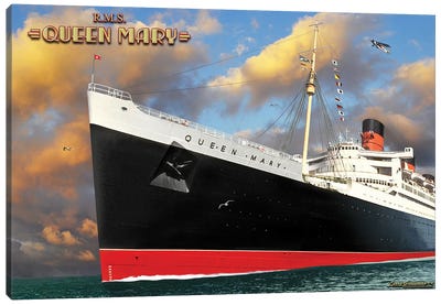 Queen Mary Canvas Art Print - Cruise Ships