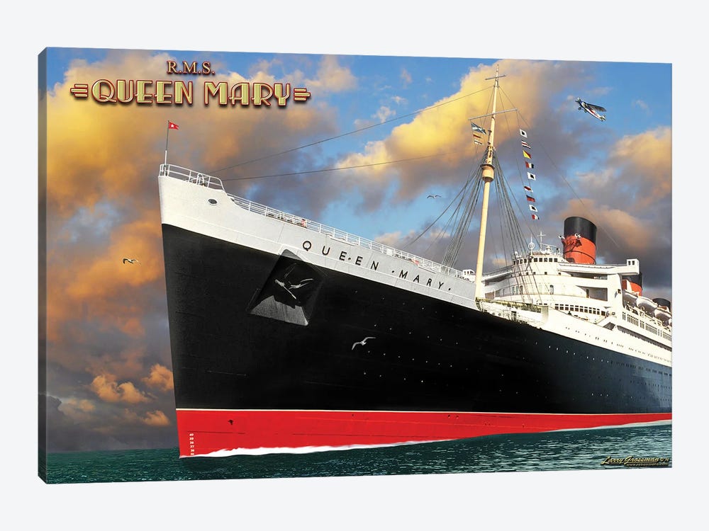 Queen Mary by Larry Grossman 1-piece Canvas Wall Art
