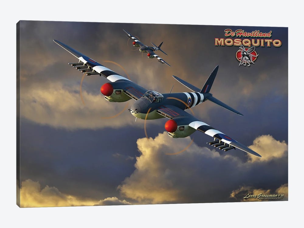RAF Mosquito by Larry Grossman 1-piece Canvas Wall Art