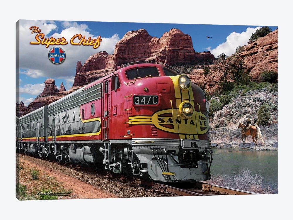 Ride The Rails Of America by Larry Grossman 1-piece Canvas Art