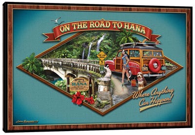 Road To Hana Canvas Art Print - Vintage Travel Posters