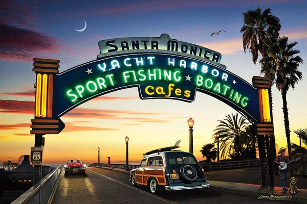 Vintage Décor: Santa Monica Pier by Larry Grossman