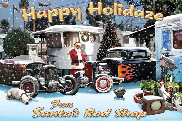 Larry Grossman: Santa's Hot Rod Shop by Larry Grossman