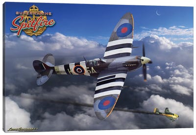 Spitfire Canvas Art Print - Military Aircraft Art