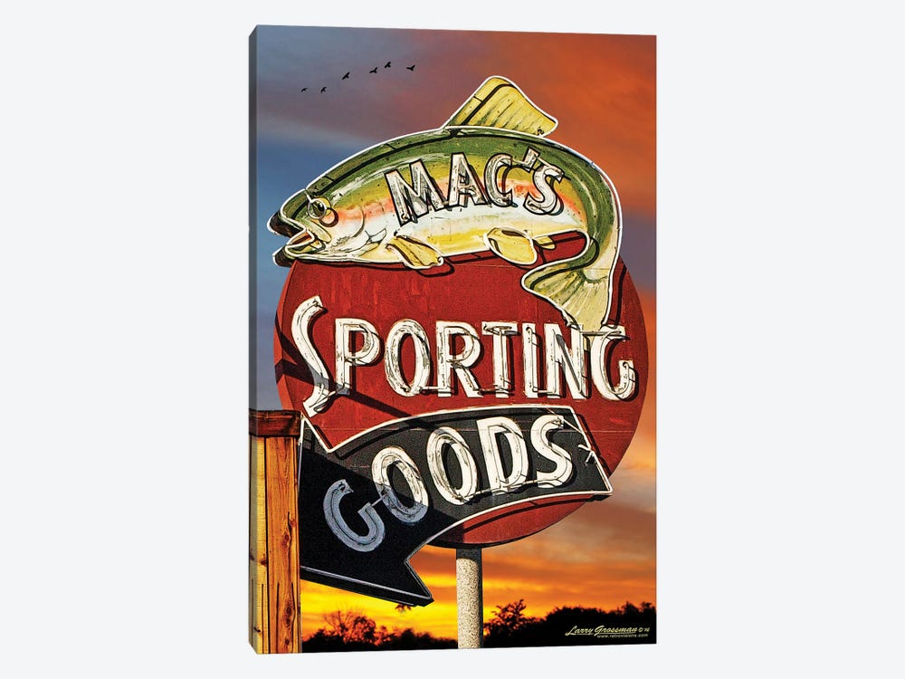 Sporting Goods by Larry Grossman 1-piece Canvas Art Print