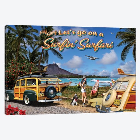 Surfin' Surfari II Canvas Print #LRG138} by Larry Grossman Art Print