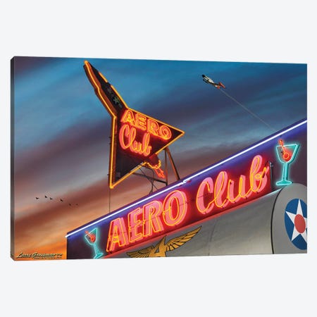 Aero Club Canvas Print #LRG13} by Larry Grossman Canvas Wall Art