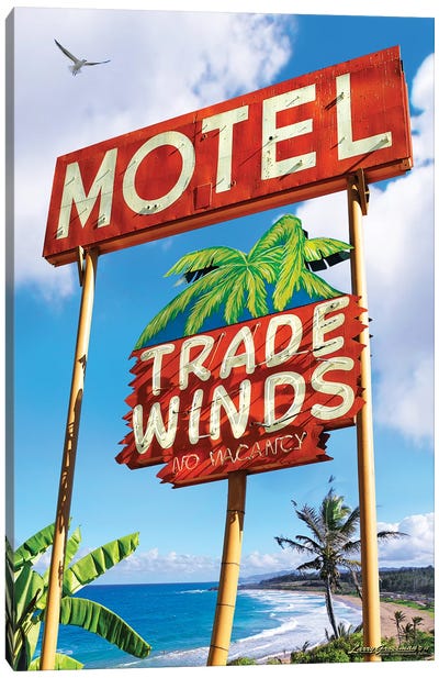 Trade Winds Motel Canvas Art Print - Larry Grossman