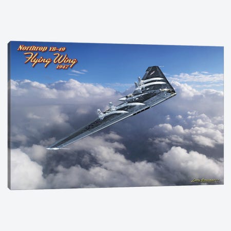 YB-49 Wing Canvas Print #LRG150} by Larry Grossman Art Print