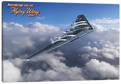 YB-49 Wing Canvas Art Print - Larry Grossman