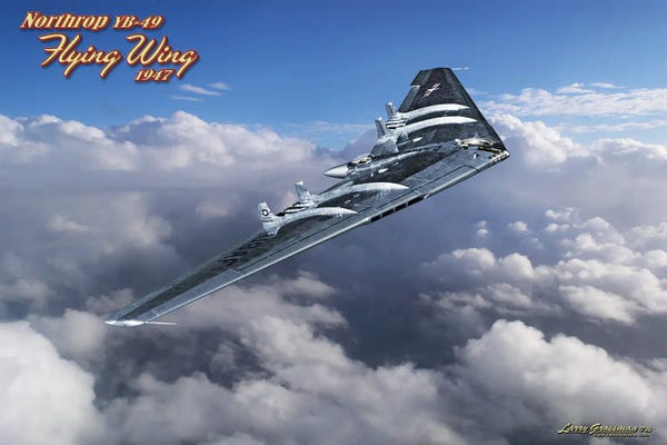 Airplanes: YB-49 Wing by Larry Grossman