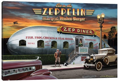 Zep Diner Canvas Art Print - Larry Grossman