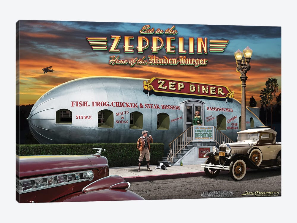 Zep Diner by Larry Grossman 1-piece Canvas Wall Art