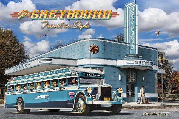 Clocks: Greyhound Bus Station by Larry Grossman