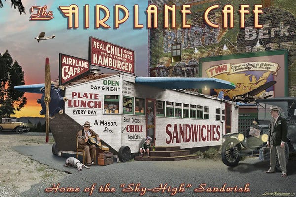 Cafes: Airplane Cafe by Larry Grossman