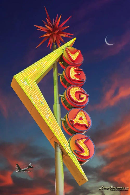 Vegas Neon by Larry Grossman canvas print