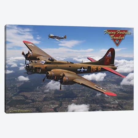 B-17 Canvas Print #LRG20} by Larry Grossman Art Print