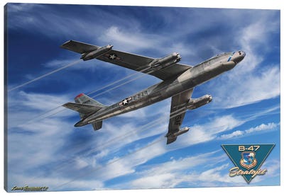 B-47 Stratojet Canvas Art Print - Military Aircraft Art