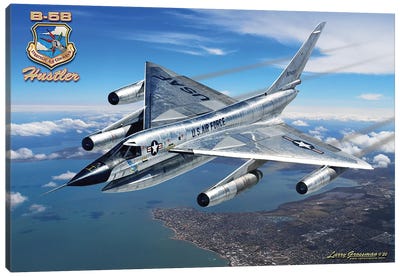 B-58 Hustler Canvas Art Print - Airplane Art