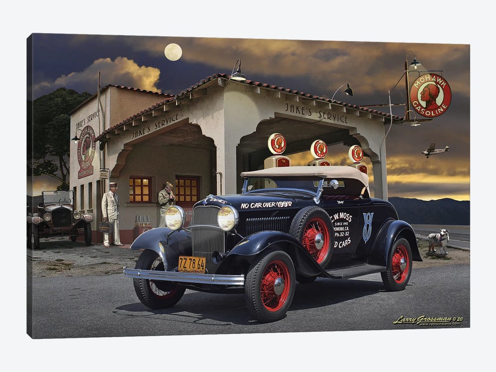 1932 Roadster At Jake's by Larry Grossman 1-piece Canvas Print