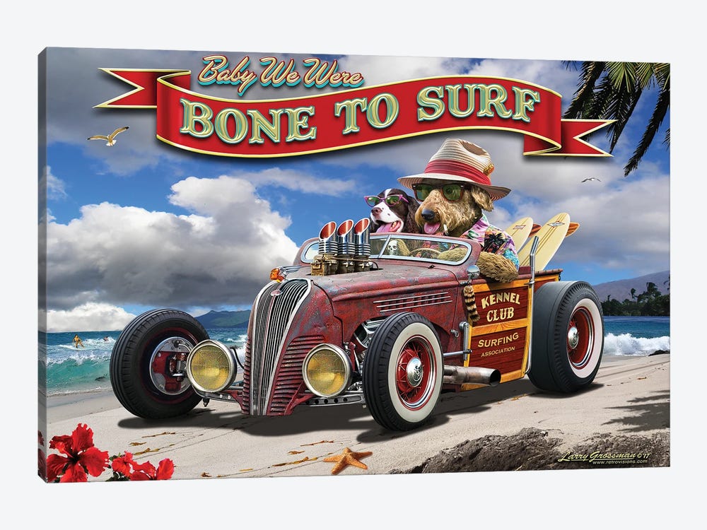 Bone To Surf by Larry Grossman 1-piece Canvas Art