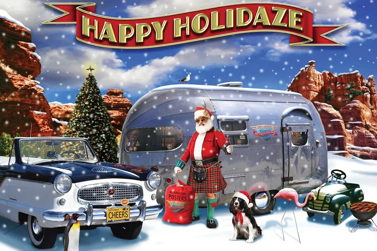 Camp-Out X-Mas by Larry Grossman wall art