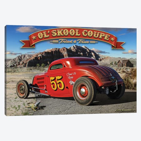 1933 Ol' Skool Coupe Canvas Print #LRG3} by Larry Grossman Canvas Artwork