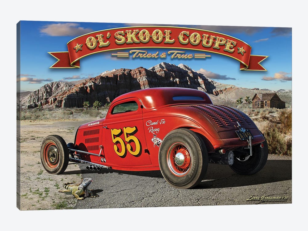 1933 Ol' Skool Coupe by Larry Grossman 1-piece Canvas Wall Art