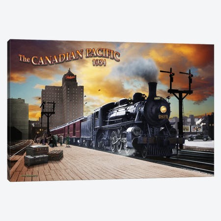 Canadian Pacific Train Canvas Print #LRG40} by Larry Grossman Art Print