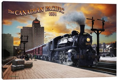 Canadian Pacific Train Canvas Art Print - Larry Grossman