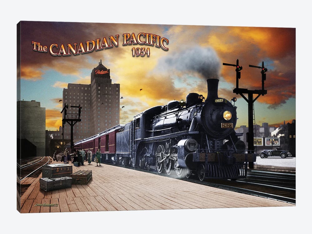 Canadian Pacific Train by Larry Grossman 1-piece Canvas Art Print