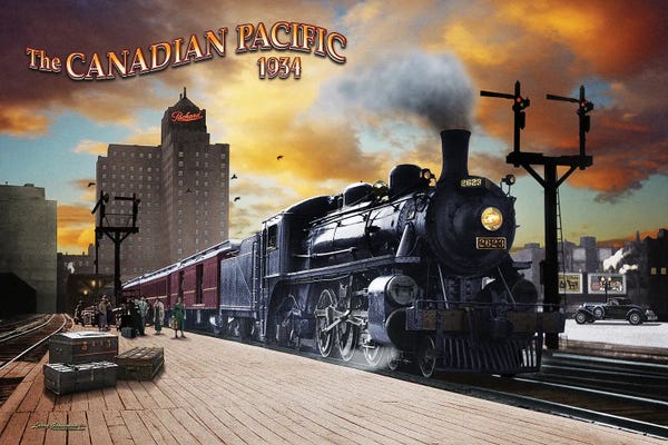 Trains: Canadian Pacific Train by Larry Grossman