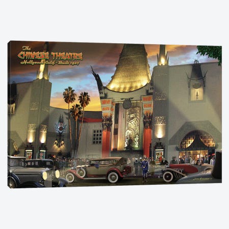 Chinese Theatre Canvas Print #LRG42} by Larry Grossman Canvas Print
