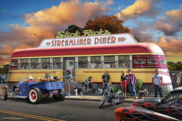 Typography: Cruisin' The Streamliner Diner by Larry Grossman