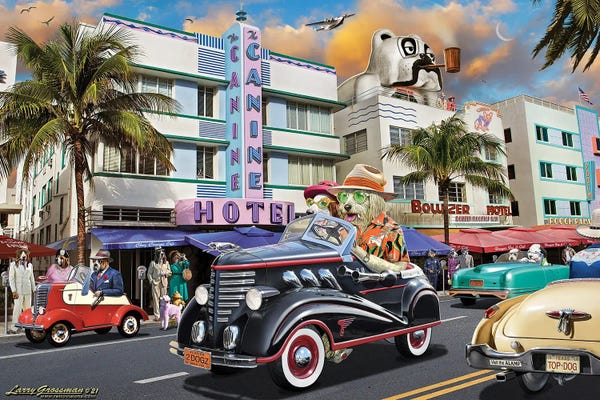 Streets: Dog Days In Miami by Larry Grossman